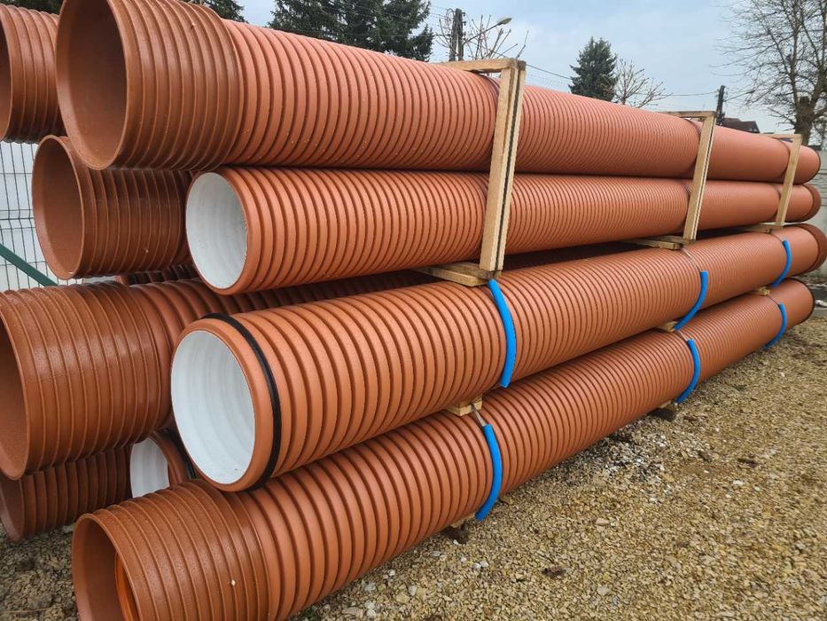 Rury kanalizacyjne karbowane na mostek zjazd rura przepustowa mostkowa