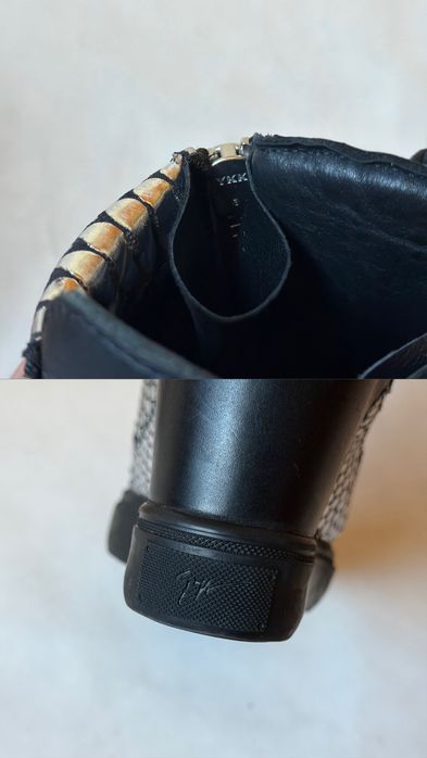 Guiseppe Zanotti Design Python Print Wedge High Top Y2K Sneakers сникерсы на платформе