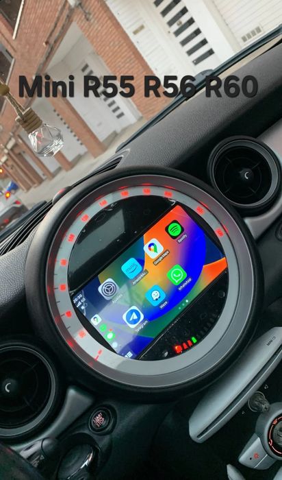 Rádio Mini R55 R56 R60 Android 14 com GPS