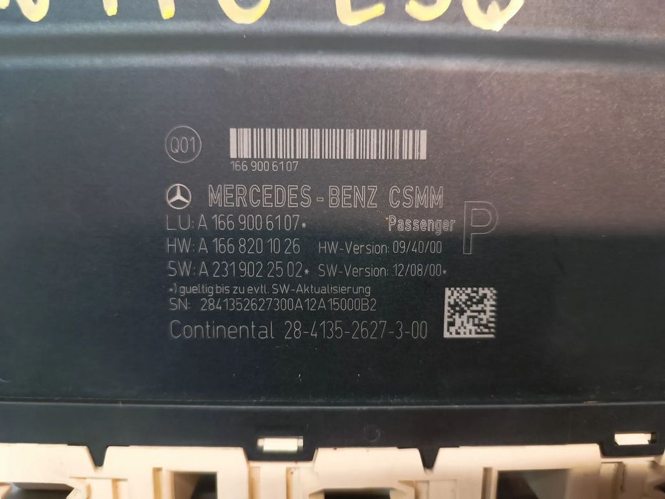 MODULO REGULAÇÃO BANCOS MERCEDES CLASSE A / CLA W176 W117 A1669006107