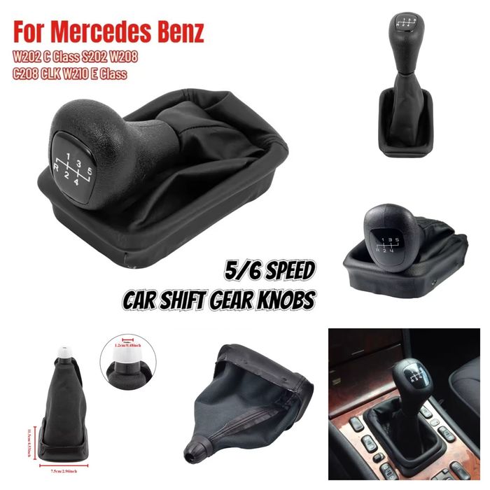 Alavanca Mercedes-Benz Punho Moca Manete+Fole Classe C, E, A, CLK, ex.