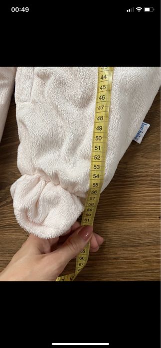 Kombinezon zimowy jesienny polarowy 68 74 pudrowy róż