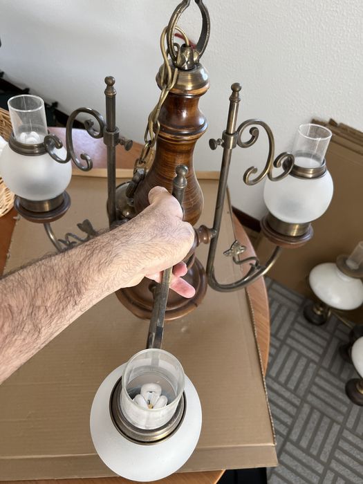 Conjunto de candeeiros de teto