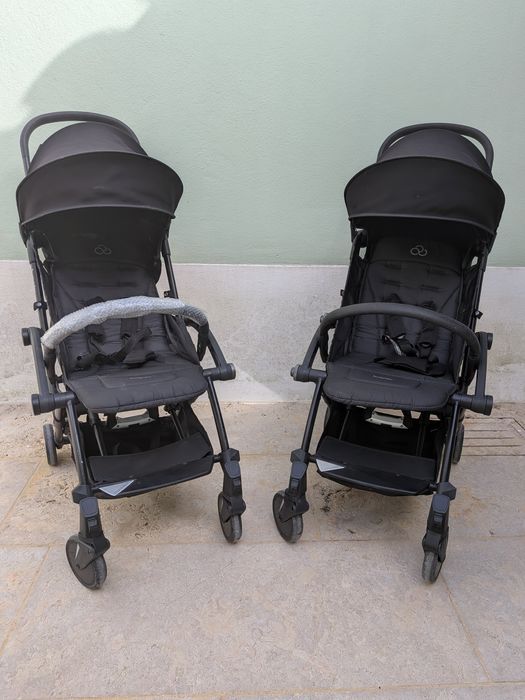 2 Carrinhos de Bebé Bumprider Connect2 (2022) -  Muito Bom Estado - Completos - Compatíveis com Cabine de Avião