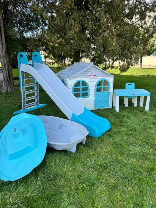 Дитячий будинок гірка пісочниця Детская песочница горка качеля Долоні