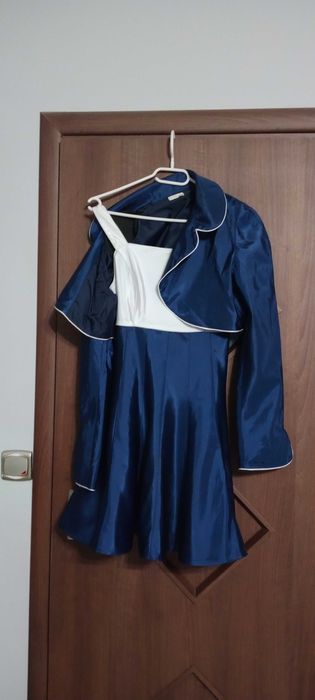 Sukienka,granatowo biała