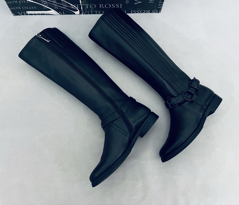 Сапоги чоботи ботинки кожа Vitto Rossi ботфорты