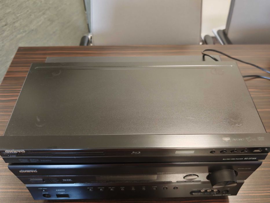Zestaw Onkyo amplituner TX-SR608 + Blueray BD-SP308 + piloty Toruń