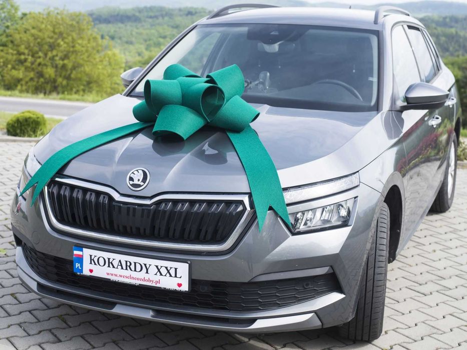 Kokarda Ozdobna Na Prezent/Auto Duża Piękna 60 cm