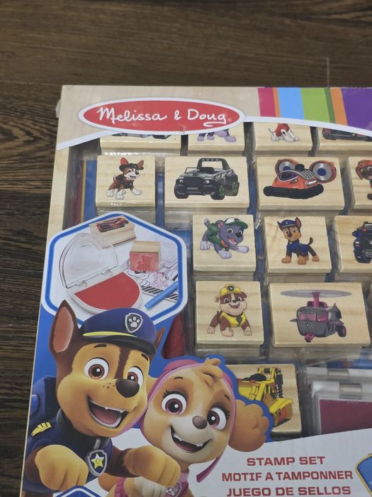 Psi patrol, zestaw drewnianychi pieczątek (PAW Patrol), 25 elementó