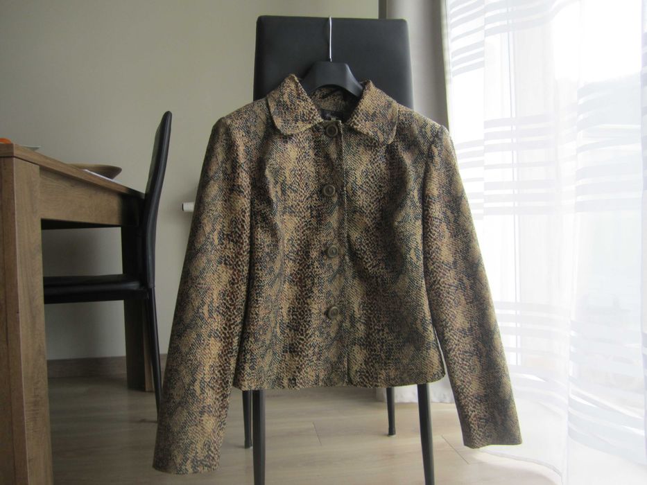Żakiet z wężowej skórki (beż-brąz) rozm.38 Bergamo