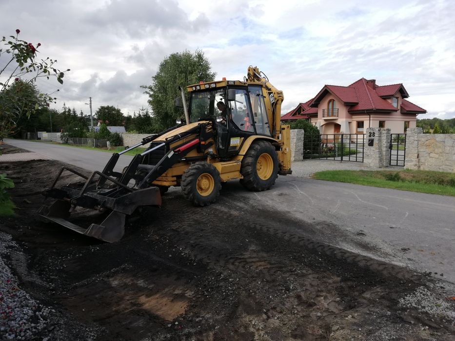 Usługi koparką, ładowarka, minikoparka, koparko-ladowarka, transport