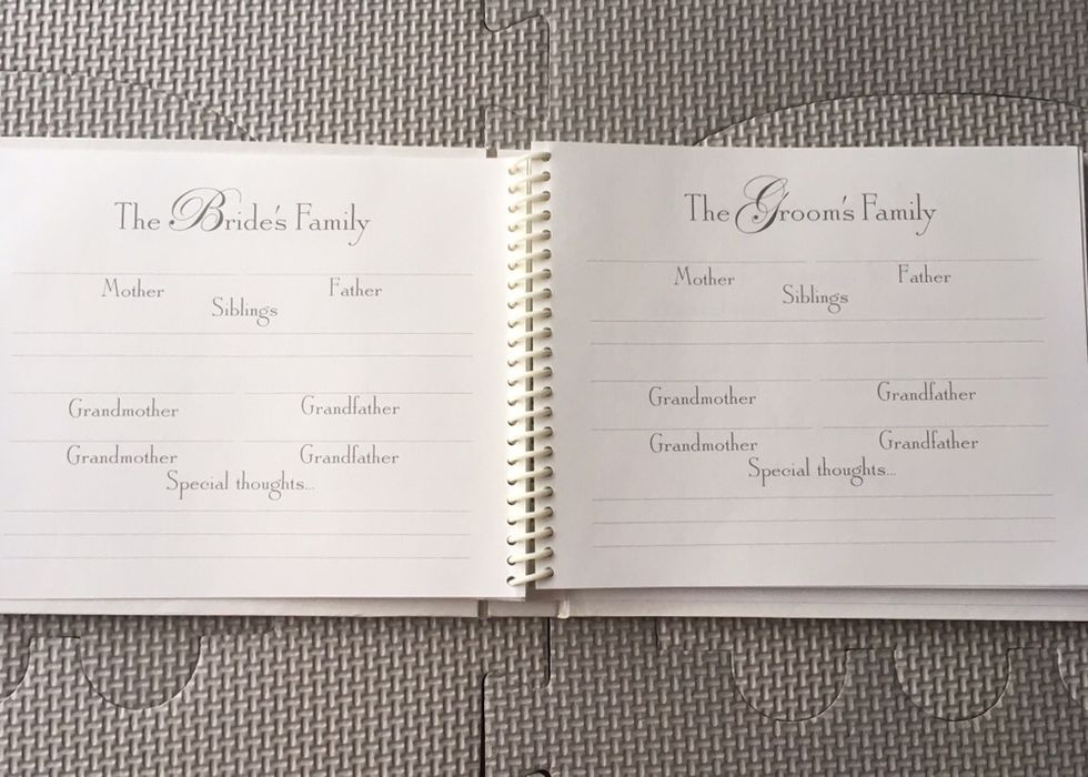 Księga gości po angielsku Guest Book biała skóra ślub wesele