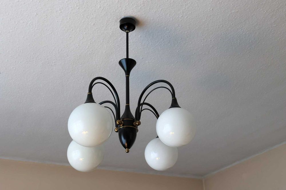 Lampa wisząca sufitowa JUPITER – Cztery szklane kule 14cm Stan BDB