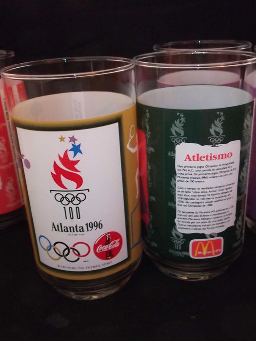 4 copos Atlanta 1996 jogos olímpicos Mcdonalds Coca-Cola