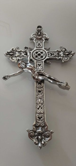 Crucifixo Antigo em Bronze 22cm.
