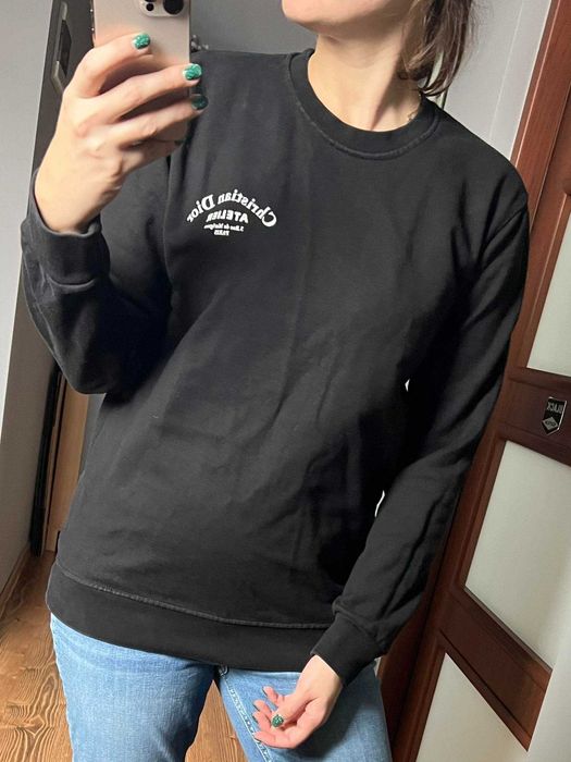 Christian Dior czarna bluza L luźna