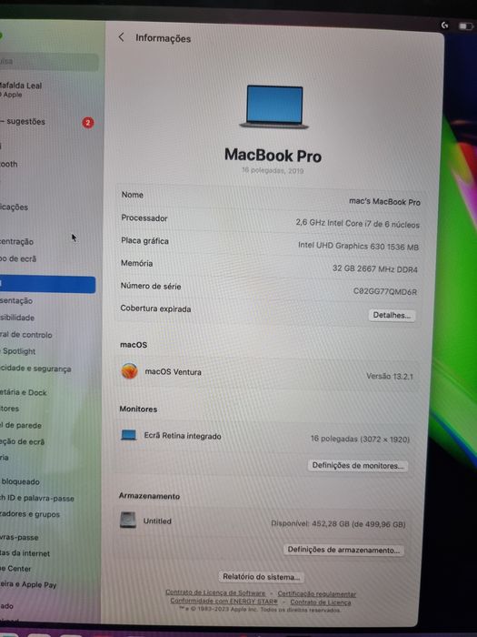 MacBook Pro 16 polegadas (2019)