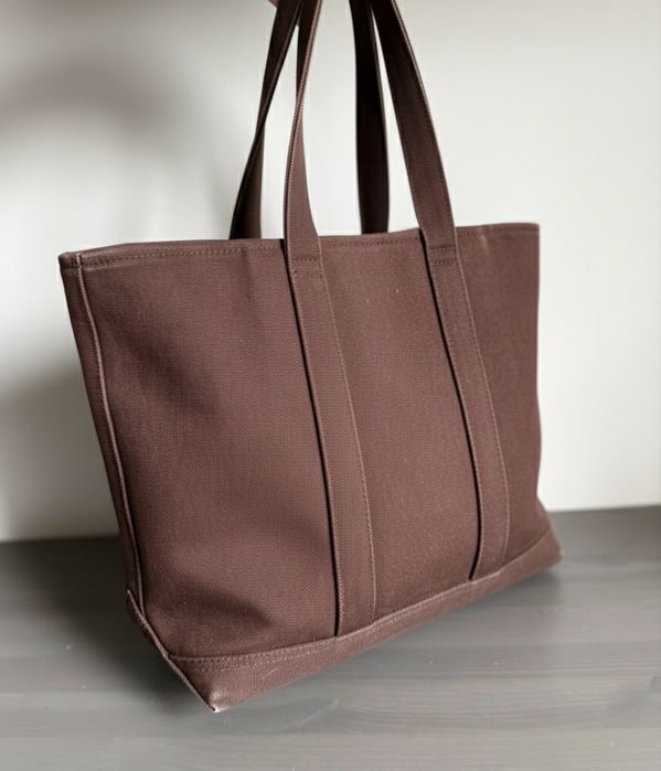 Torebka Polo Ralph Lauren Czekoladowa Tote Shopper z dużym logo