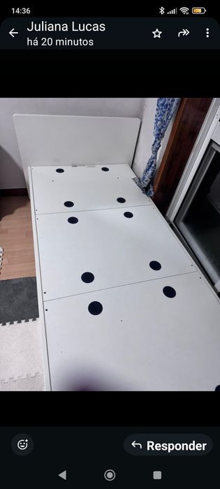 Cama solteiro em muito bom estado