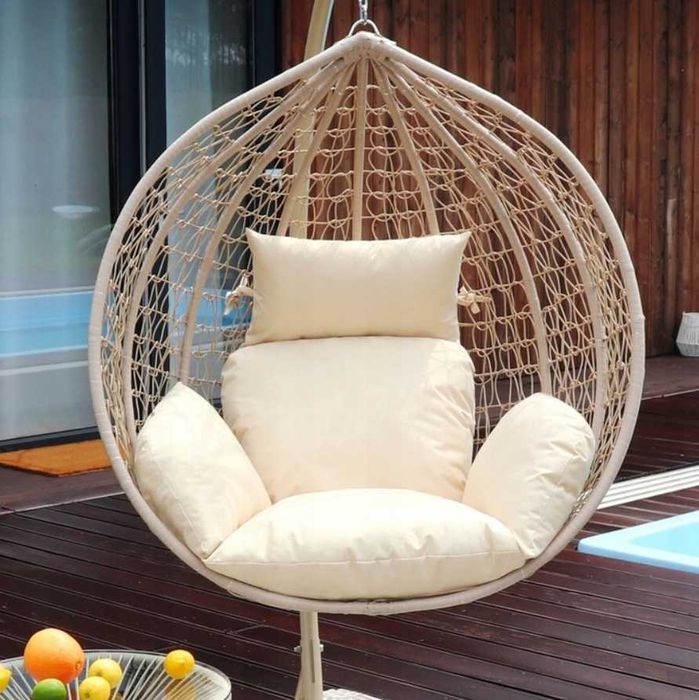 Kokon, Huśtawka ze stelażem Solidna Jakość, Bujak Ogród, Taras, Balkon