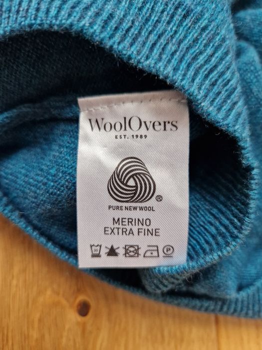 Sweter Golf Wełna Merino + Kaszmir WollOvers M 38 10 Turkus Sweater Wo