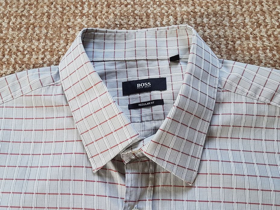 HUGO BOSS рубашка regular fit в клетку Оригинал XL 17 - 43