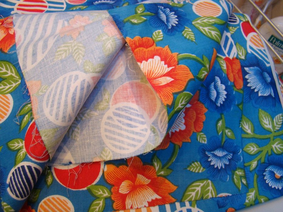 Отрез ткани хлопок Индия из 70-х годов размер 600 х 120 см