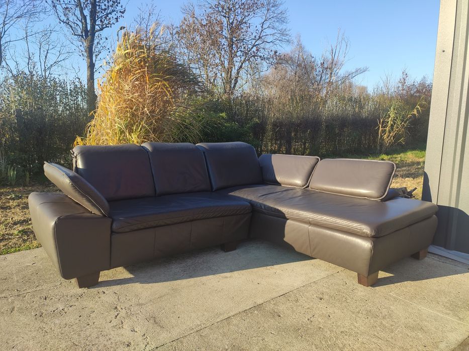 Narożnik skórzany/rogówka/ wypoczynek-skóra naturalna! Nowoczesny!