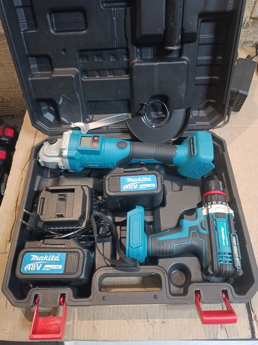 Безщітковий комплект 2 в 1 шуруповерт DTW 488 та болгарка DGA5