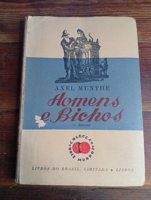 Livro antigo “Homens e Bichos” – Axel Munthe (II Edição)