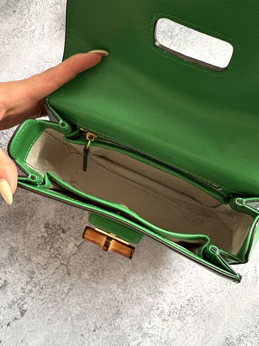 Жіноча сумка Gucci Bamboo 1947 Small Green