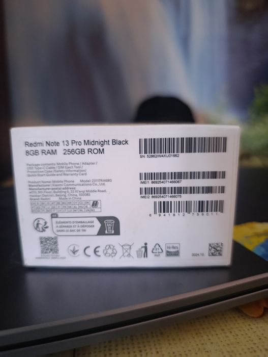 Redmi Note 13 pro midnight black 8GB Ram 256GB ROM