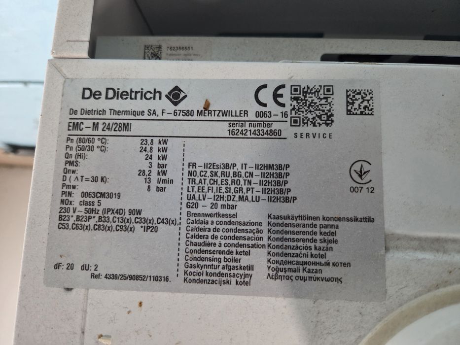 Caldeira Condensação De Dietrich EMC-M 24/28MI – Gás Natural