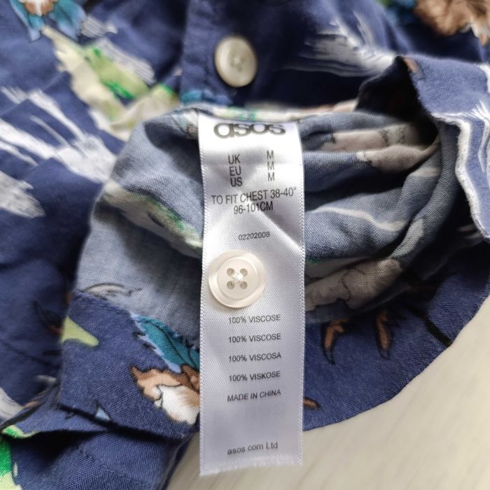 ASOS Чоловіча гавайська сорочка з коротким рукавом, тропічний колір