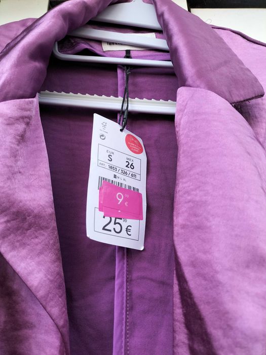 Blazer feminino acetinado lilás Lefties S