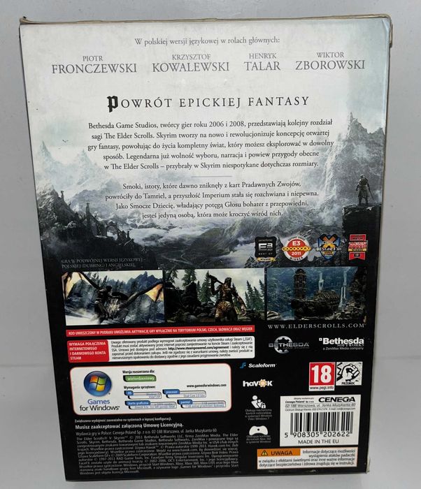 The Elder Scrolls V Skyrim Box pl