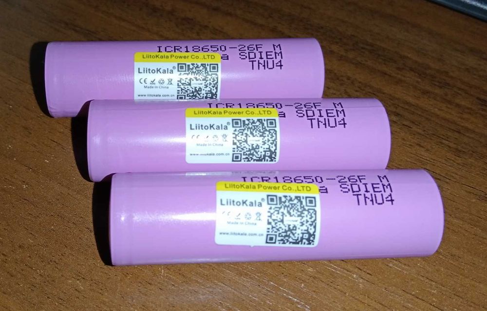 3шт LiitoKala 26F 18650 2600 мАч