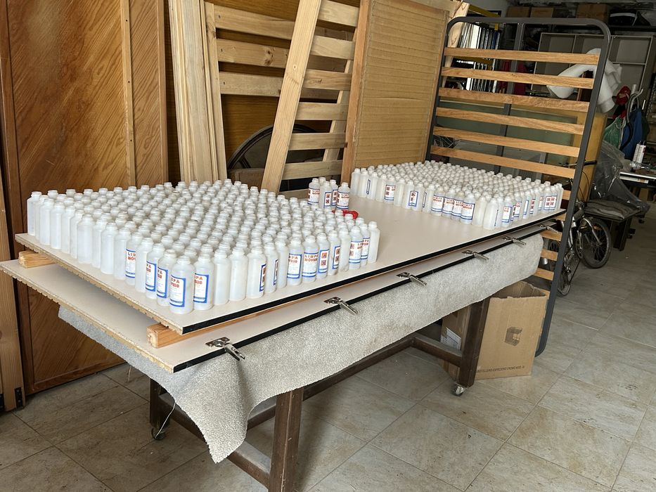 Frasco plastico boca estreita c/tampa flip-flop  250ml