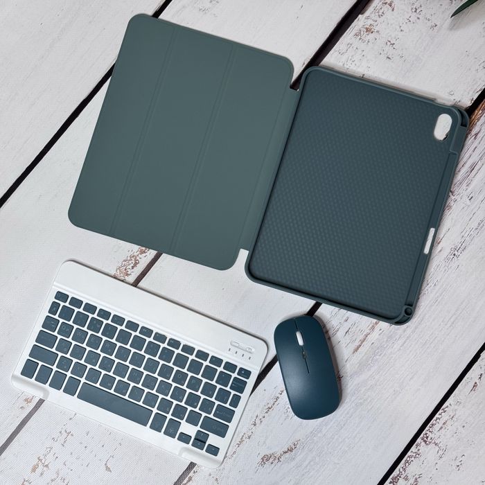 Комплект клавиатура Bluetooth+мышка с подсветкой для планшета укр язык