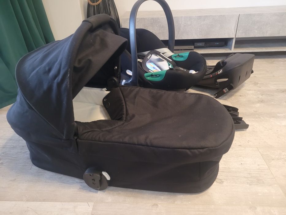 Zestaw wózek fotelik gondola adaptery lusterko