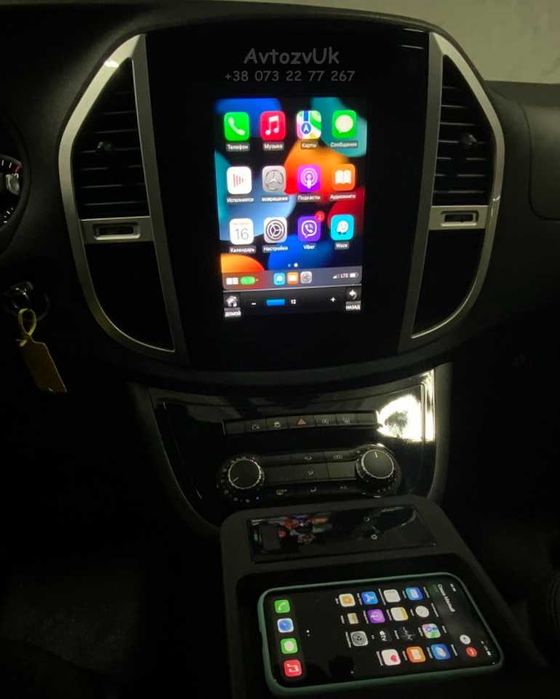 Магнитола VITO Mercedes Benz W447 GPS Tesla дисплей CarPlay Android 15