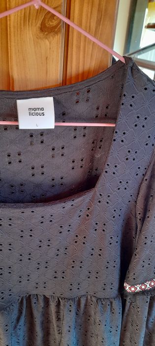 MamaLicious Śliczna bluzka ciążowa boho ażurowa L