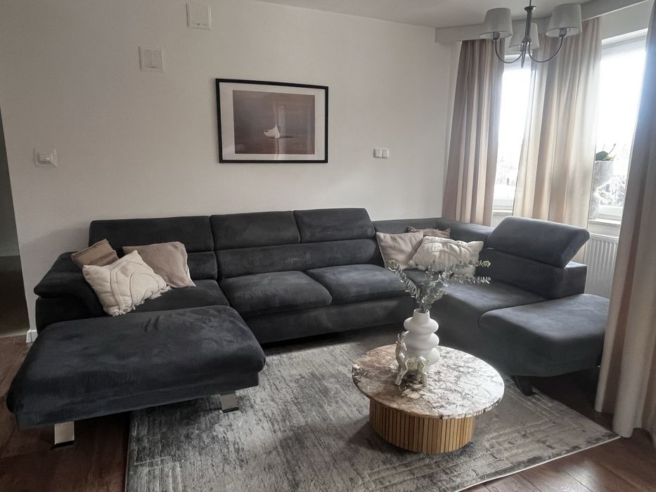 Kanapa, narożnik duży rozkladany, pojemnik na pościel