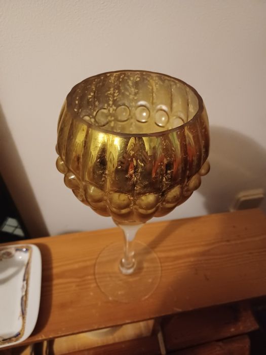 Conjunto 3 castiçais ouro gato preto