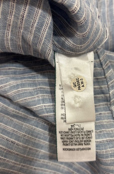 Marks & Spencer L Льняная Мужская рубашка льна l льон лён спенсер льна