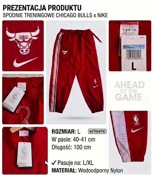 Chicago Bulls Nike - Nowy komplet r. L Dres NBA
