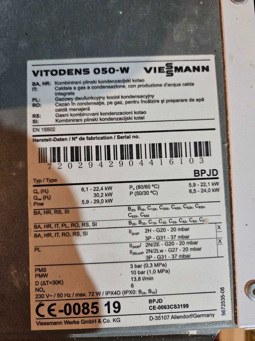 Viessmann Vitodens 050 BPJD