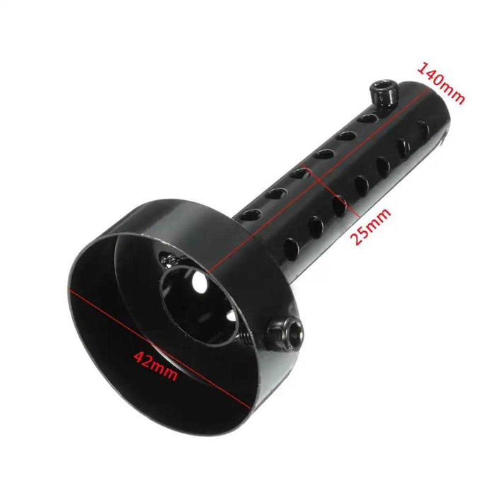 Silenciador DB Killer Universal Preto Escape de Moto em Aço Inoxidável