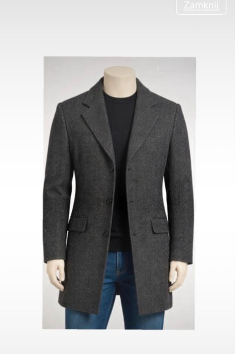 Płaszcz wełniany szary  Scotch & Soda rL klasyczny  smart casual